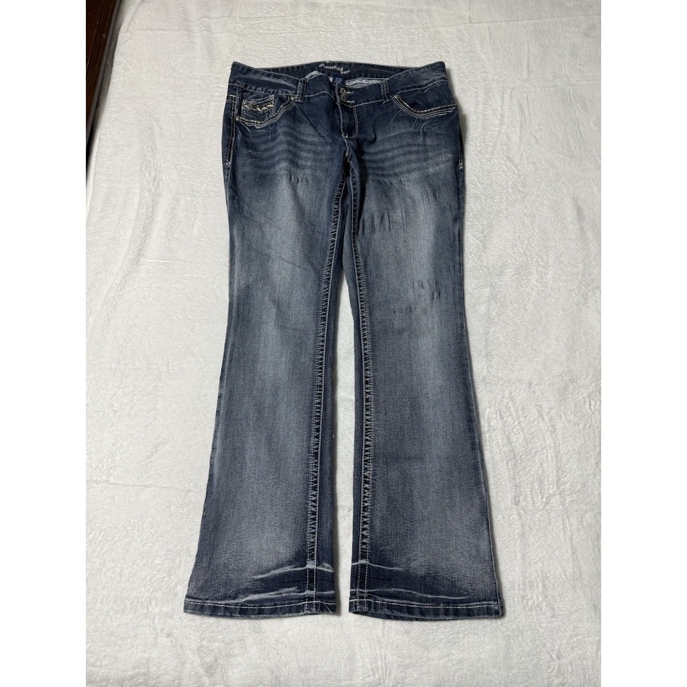 Amethyst Jeans Womens 16 Blue Bootcut Low Rise Medium Wash 36x31
